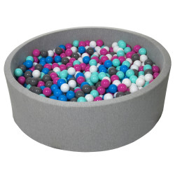 Piscina infantil de bolas para niños, 900 piezas, diámetro 125cm
